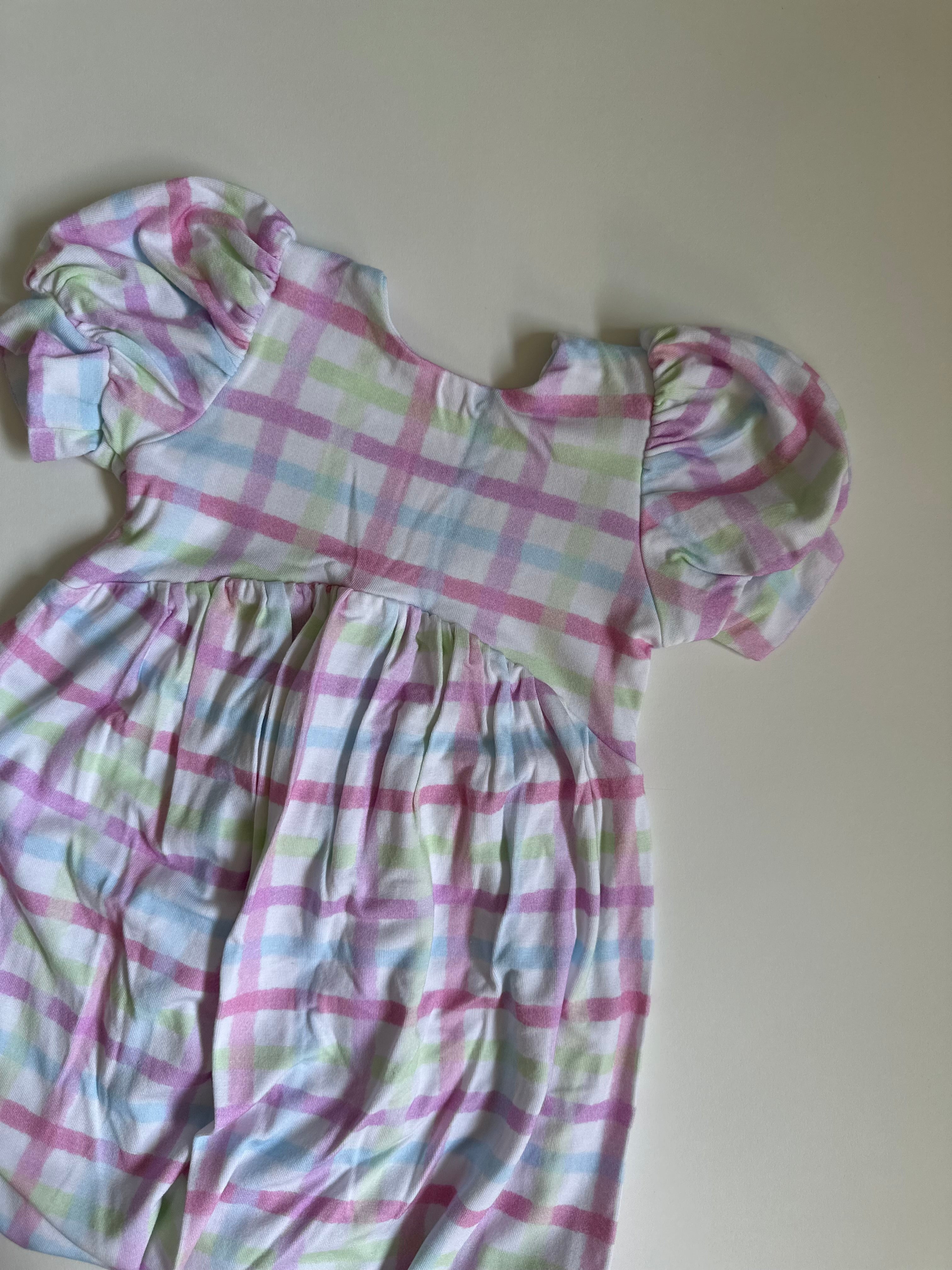 Pastel Plaid Romper size 2