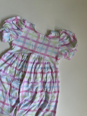 Pastel Plaid Romper size 2