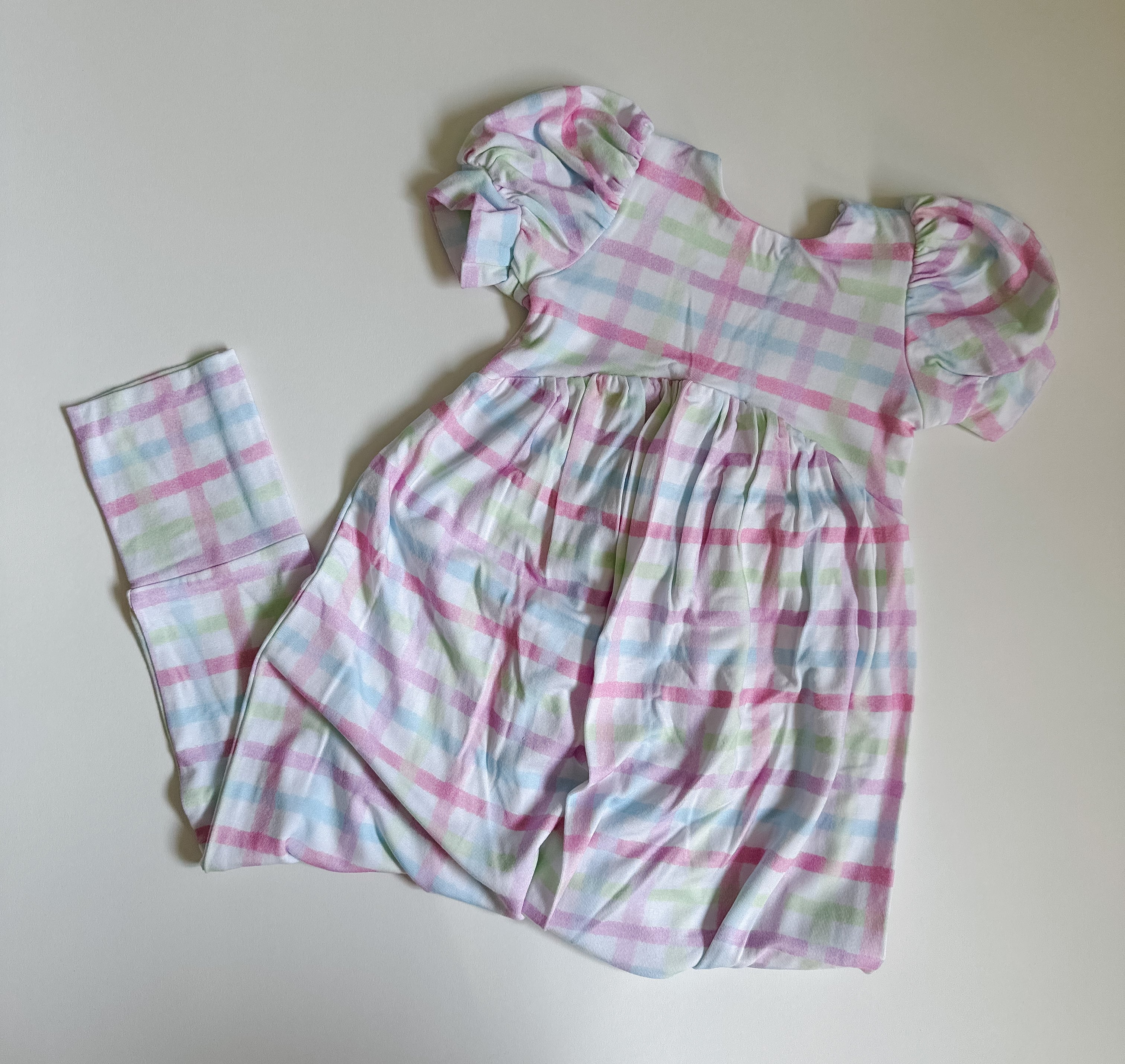 Pastel Plaid Romper size 2
