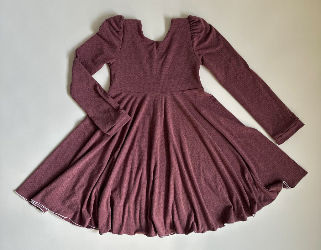Pointelle Puff Sleeve Twirl Dress Size 6