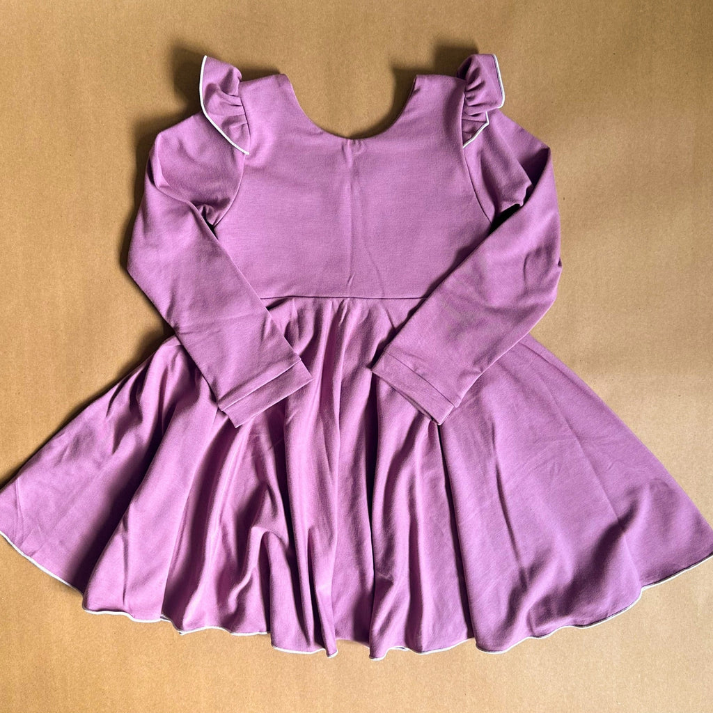 Fall Solids Flutter Twirl Dress