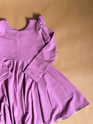 Fall Solids Flutter Twirl Dress