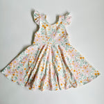 Summer Prints Flutter Sleeve Twirl Dress