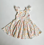 Summer Prints Flutter Sleeve Twirl Dress