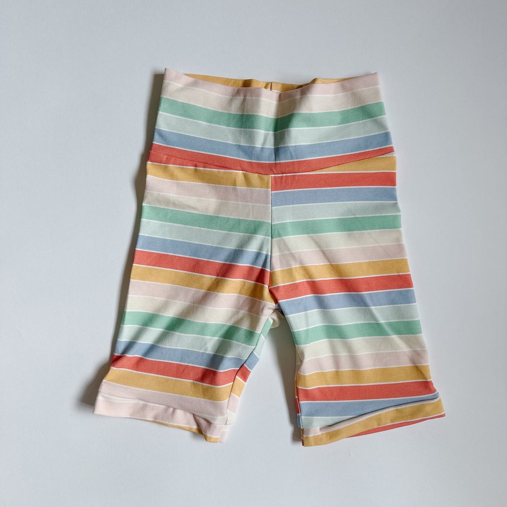 Retro Stripe Bike Shorts Size 5