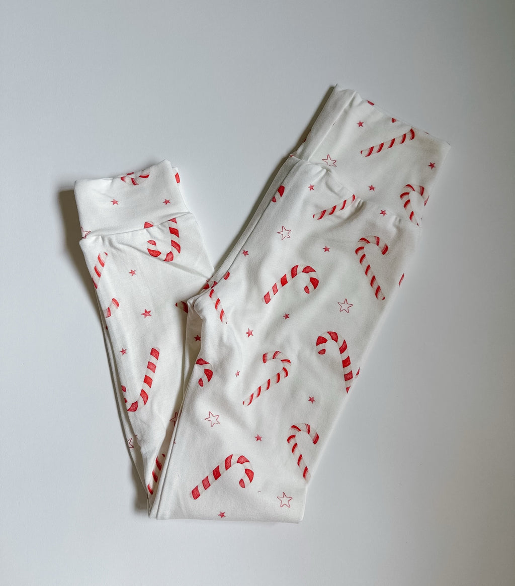 Candy Cane Leggings Size 6
