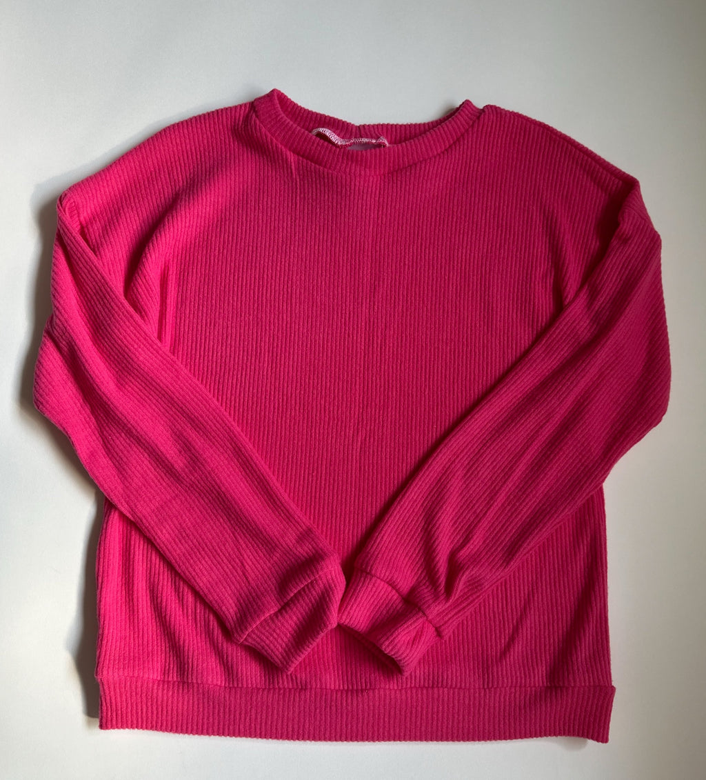 Hot Pink Super Soft Ribbed Shirt Size 9