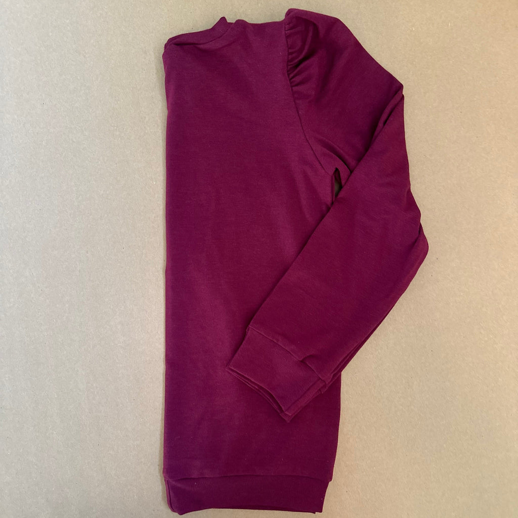 Christmas Solids Puff Sleeve Crew