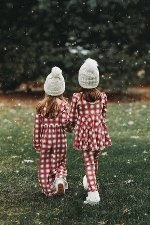 Christmas Prints Puff Sleeve Jumper
