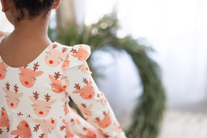Christmas in July Flutter  Sleeve Peplum