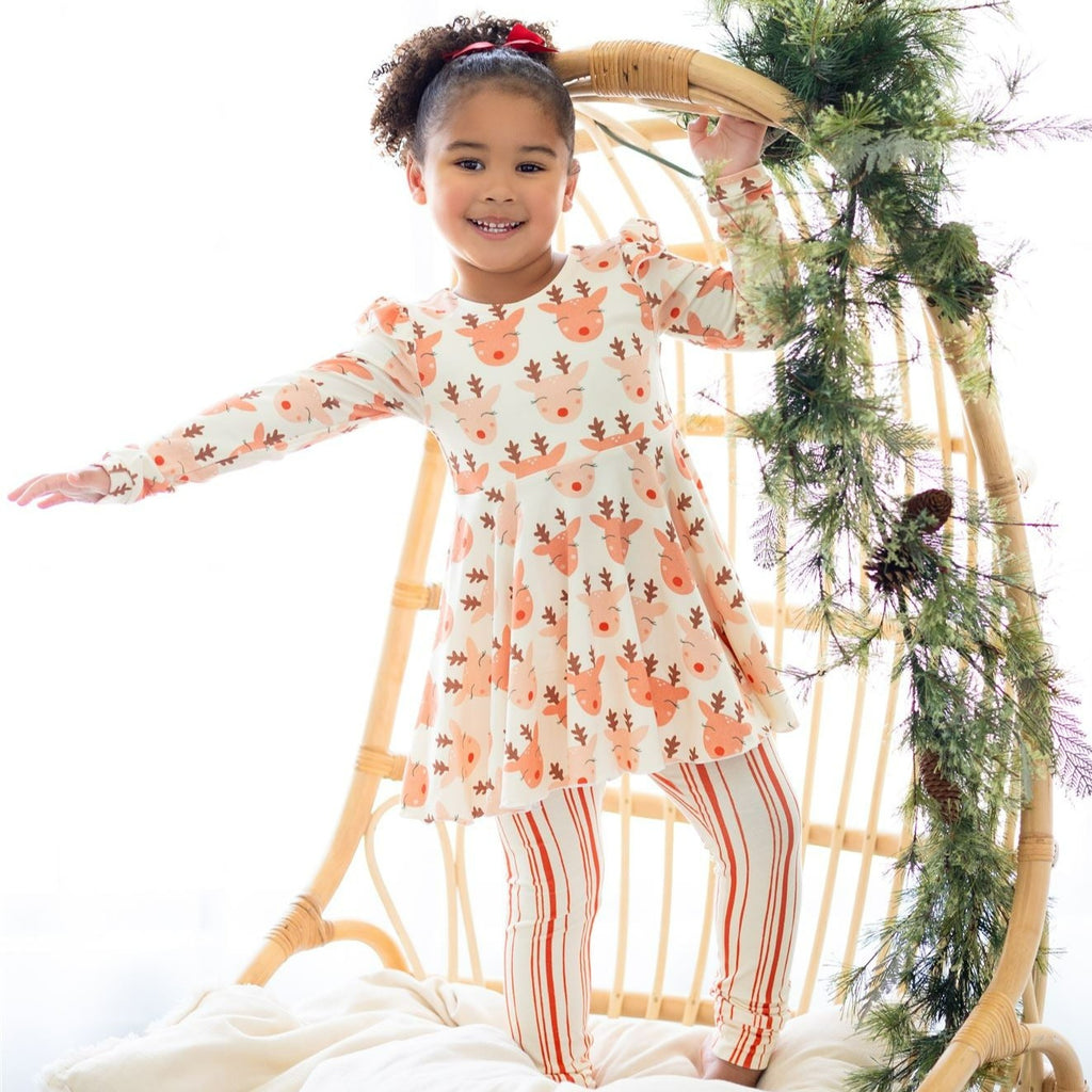 Christmas in July Flutter  Sleeve Peplum