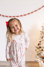 Christmas Prints Puff Sleeve Romper