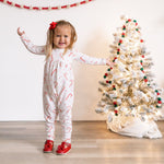 Christmas Prints Puff Sleeve Romper