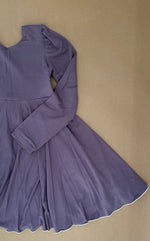Christmas Solids Puff Sleeve Twirl Dress