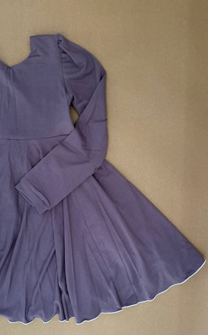 Christmas Solids Puff Sleeve Twirl Dress