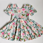Valentine Prints Puff Sleeve Twirl Dress