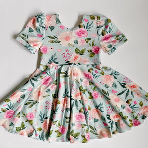 Valentine Prints Puff Sleeve Twirl Dress