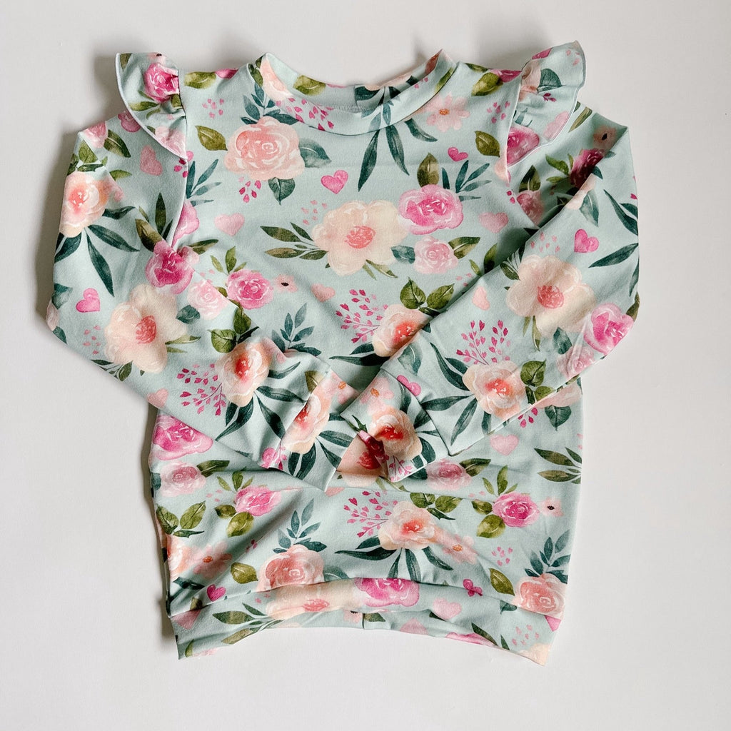 Valentine Prints Sweetheart Flutter Crew