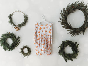 Holiday Flutter Twirl Dress