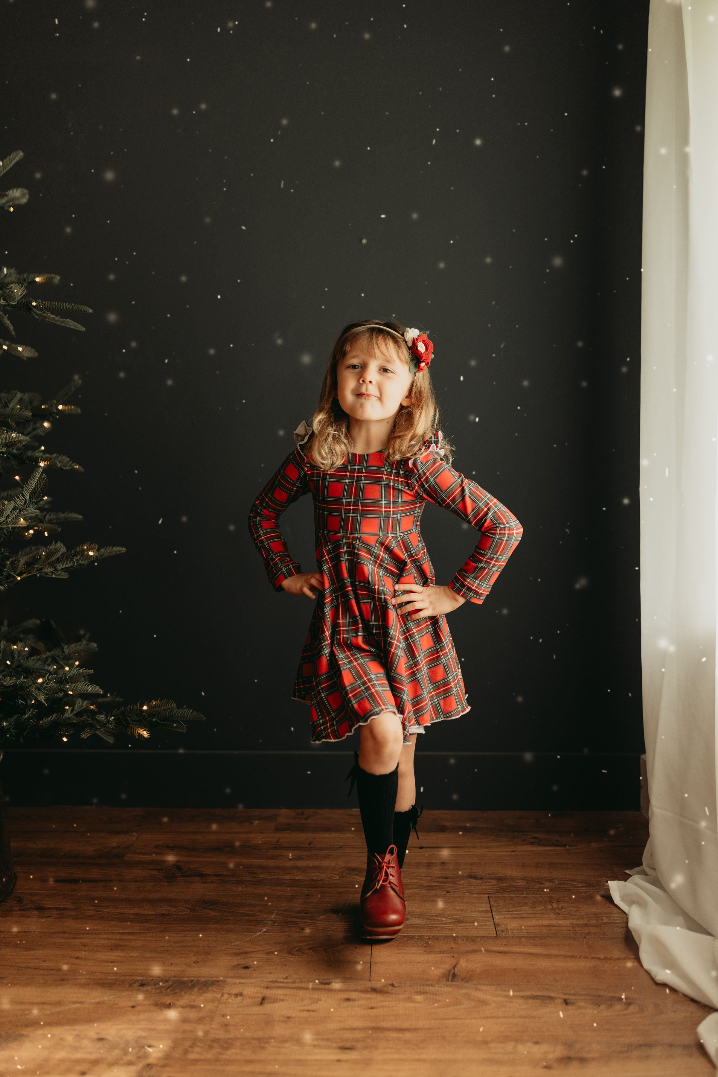 Holiday Flutter Twirl Dress