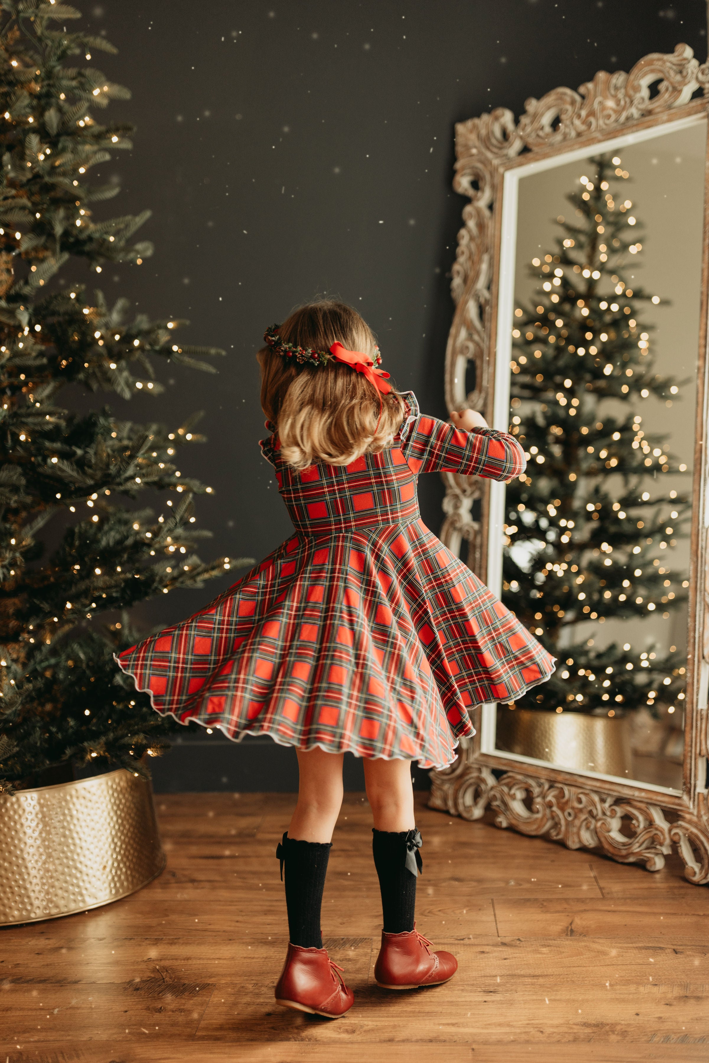 Holiday Flutter Twirl Dress