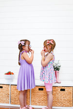 Spring Prints Flutter Sleeve Peplums