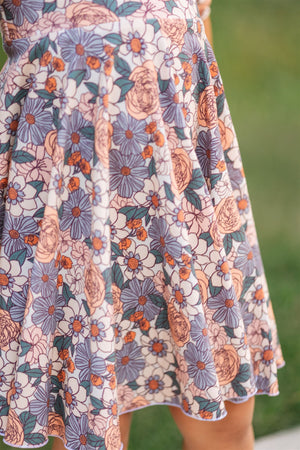 Back 2 School Puff Sleeve Twirl Dress