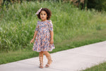 Back 2 School Puff Sleeve Twirl Dress
