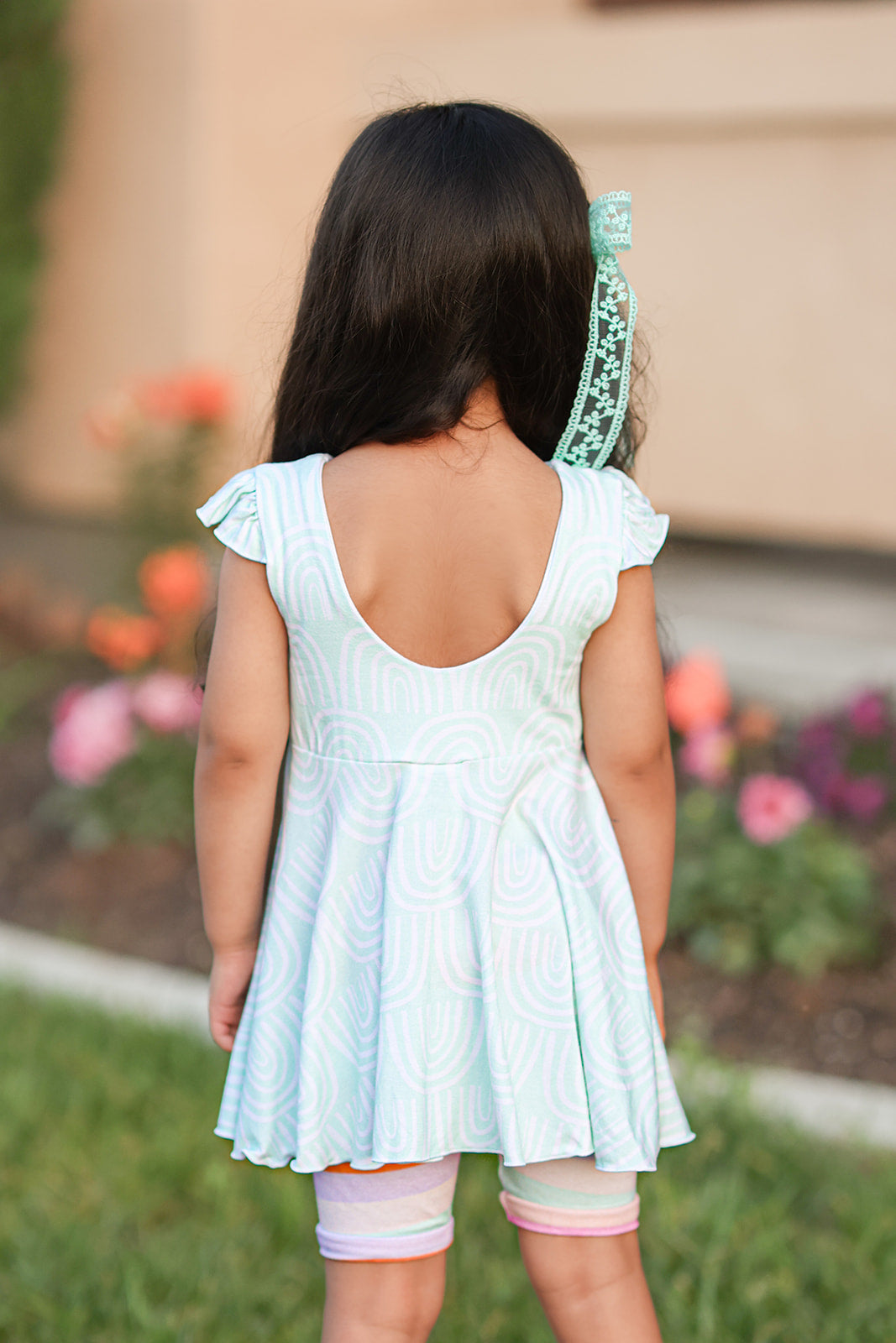 Summer Prints Flutter Sleeve Peplums