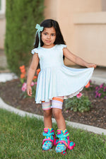 Summer Prints Flutter Sleeve Peplums