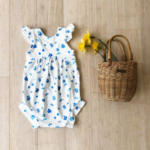 Dainty Blue Floral (3T dress only)