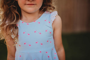 Flamingos Dress, Peplum or Blooms