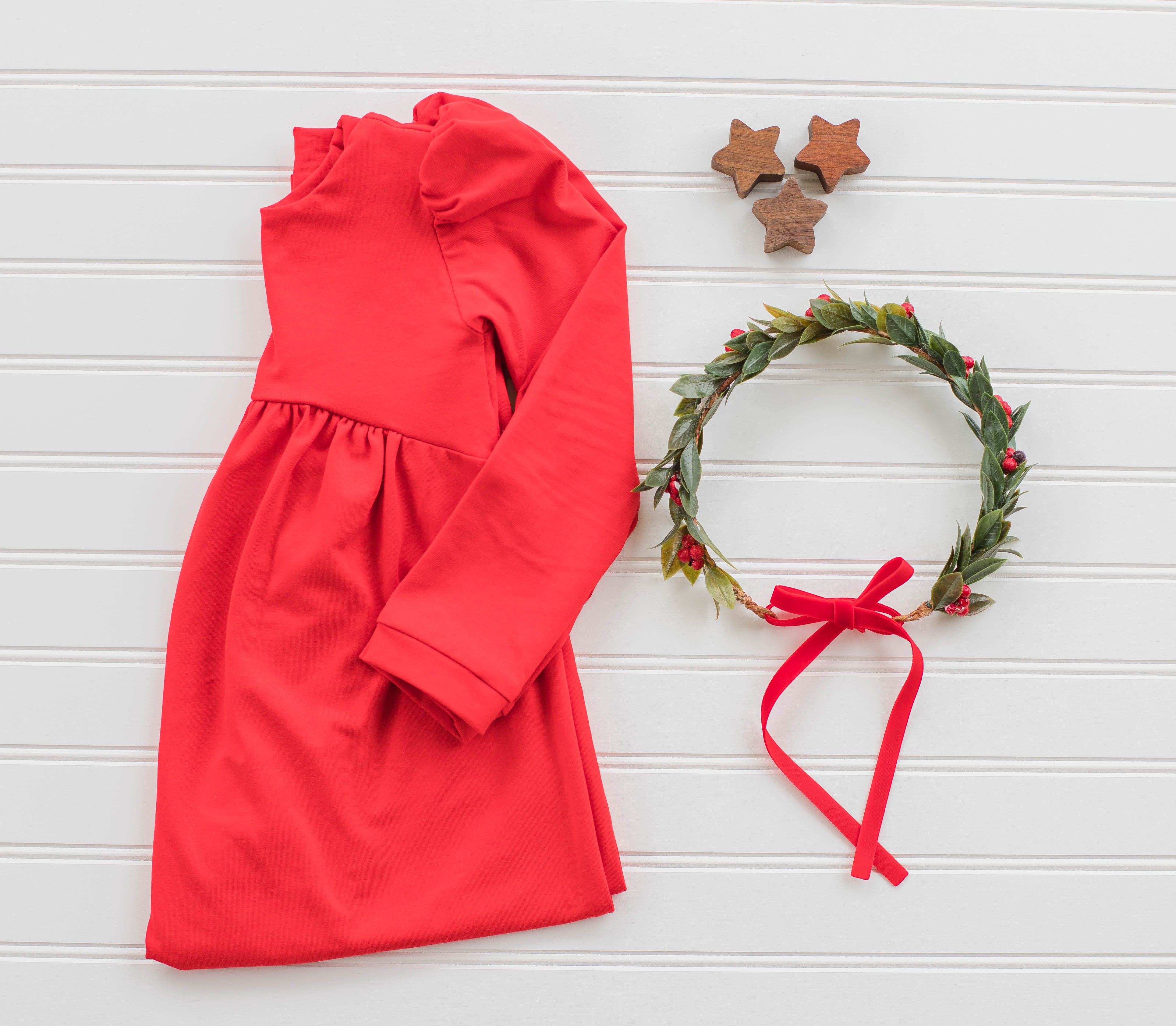 Holiday Puff Sleeve Dress and Romper