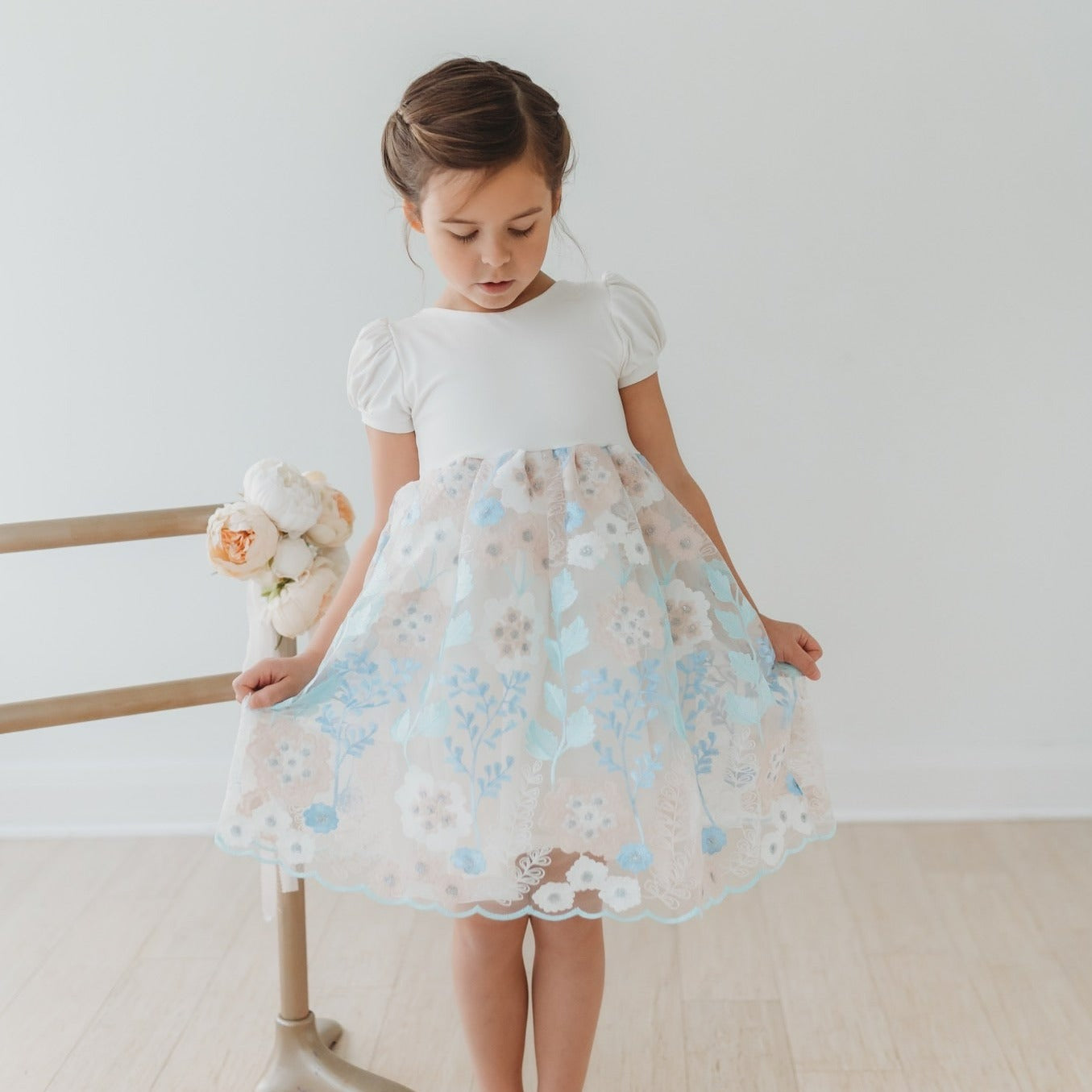 Fancy Spring Floral Tulle Dress