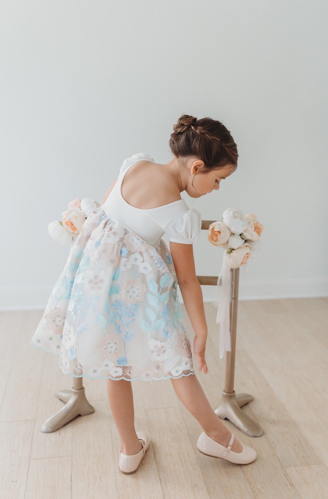 Fancy Spring Floral Tulle Dress