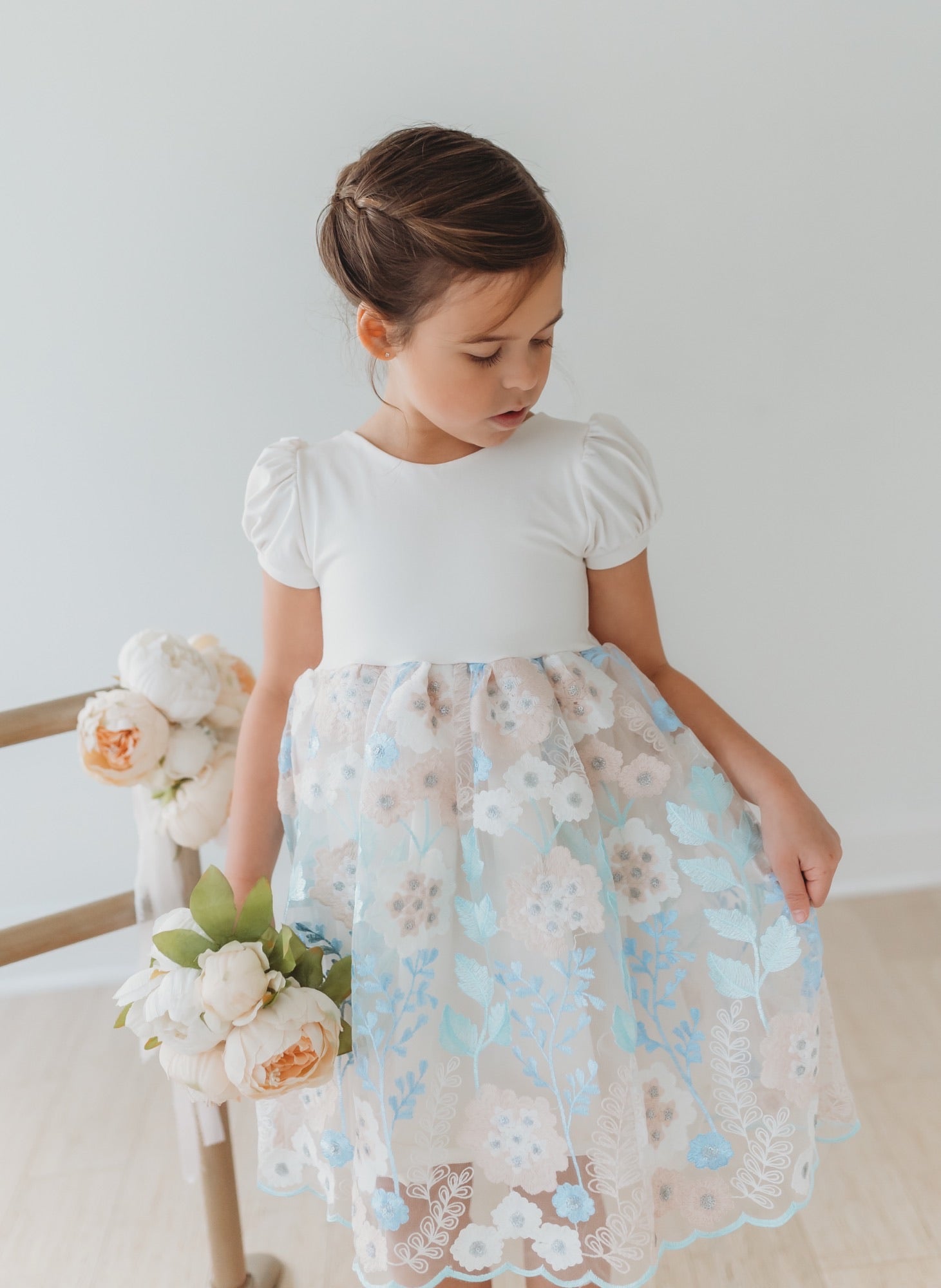 Fancy Spring Floral Tulle Dress