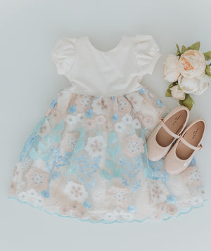 Fancy Spring Floral Tulle Dress