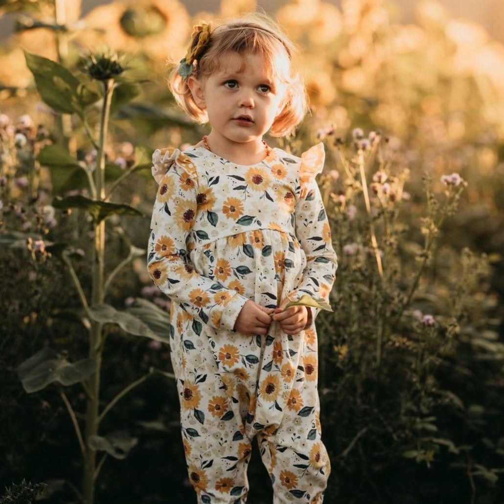 Fall Sunflower Romper