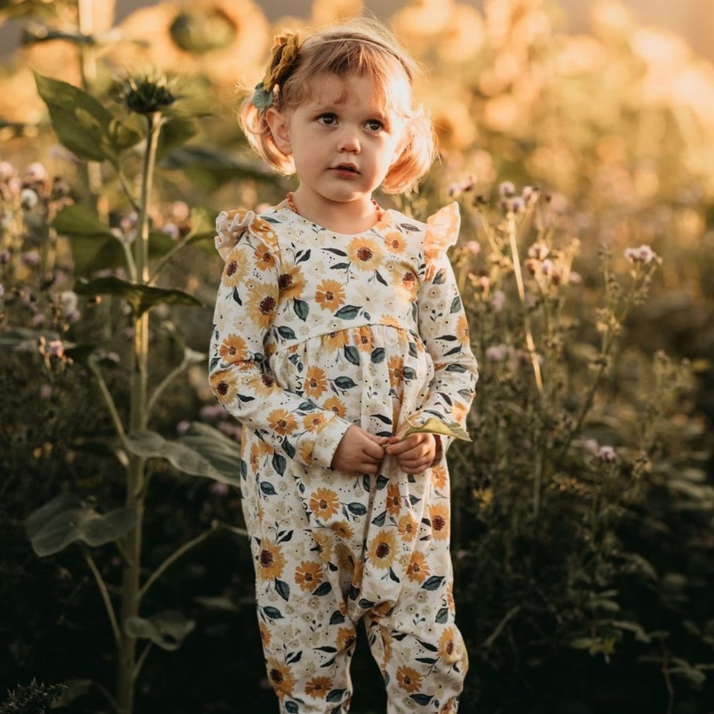 Fall Sunflower Romper
