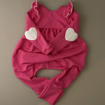 Sweetheart Romper in Valentine's Day Colors