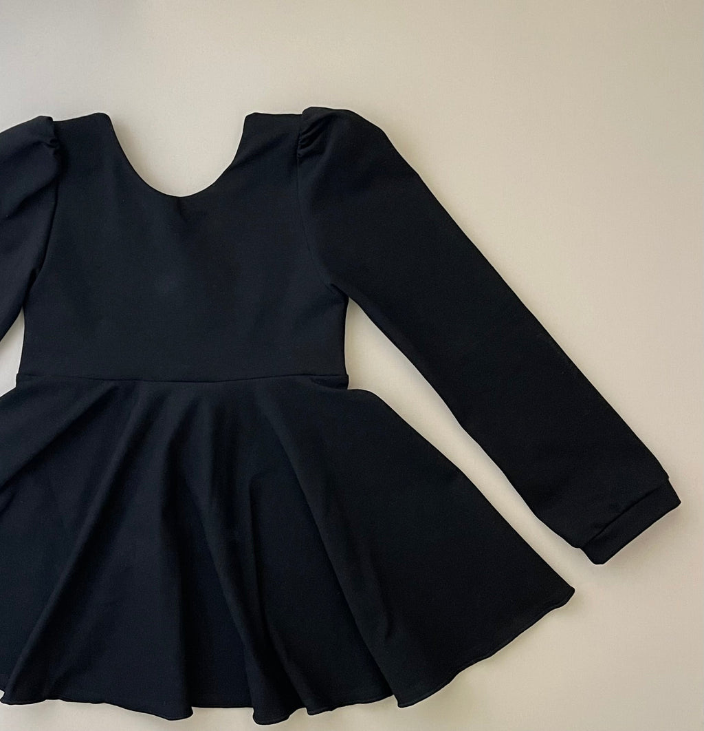 Fall Puff-Sleeve Peplum