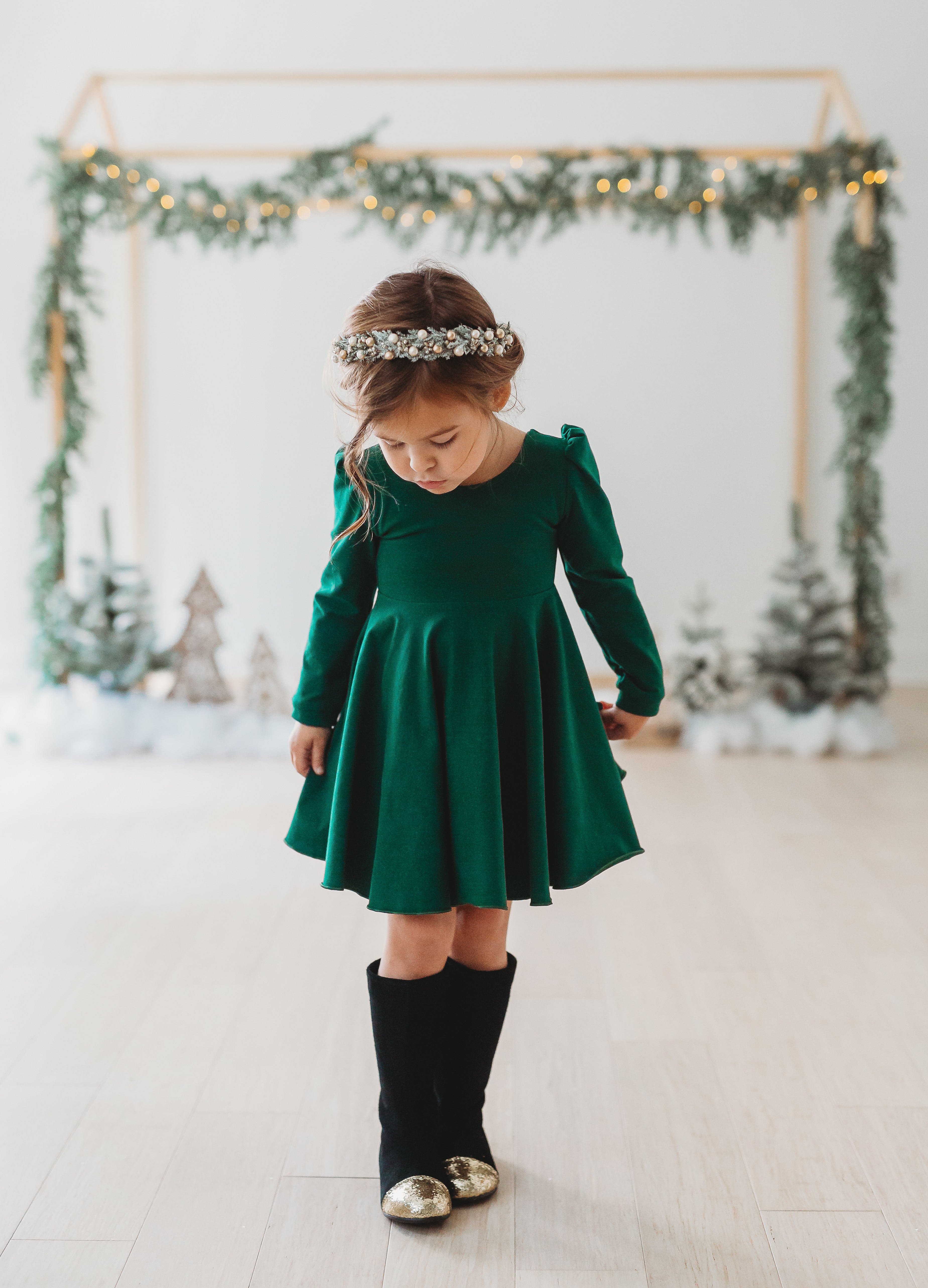 Holiday Puff Sleeve Dress and Romper