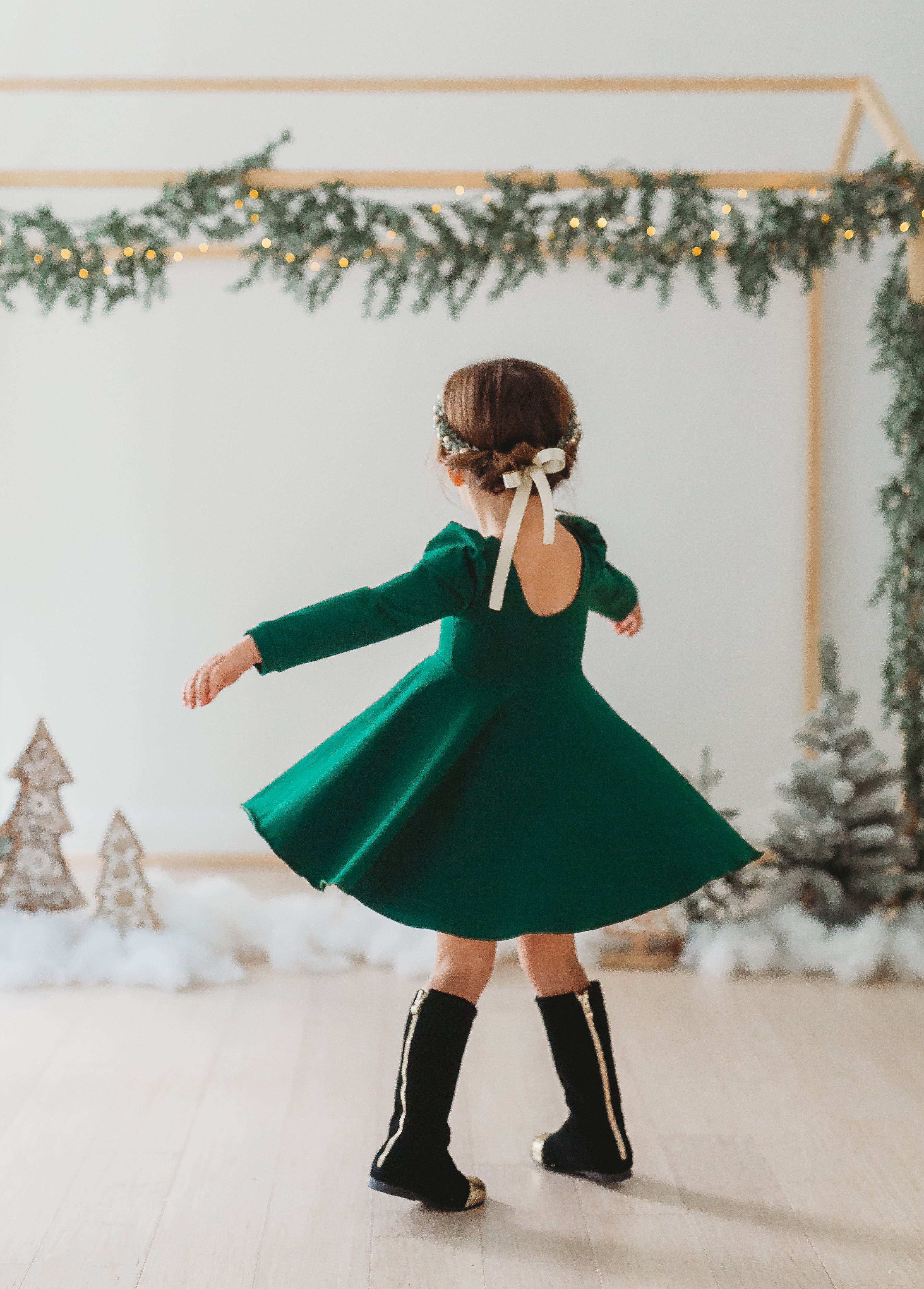 Holiday Puff Sleeve Dress and Romper