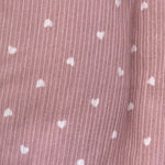 Mauve Romper with White Hearts